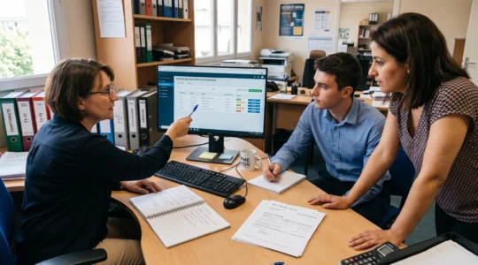 Équipe comptable de PME en formation à la facturation électronique